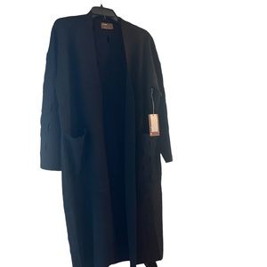 Kerisma Black Laser Cut Long Sleeve Pocket Cardigan